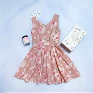 Liz Lisa Pastel Peach Pink Rose Dress